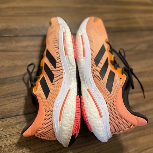 Adidas Solar Glide 5 Men's Sneakers Size 12.5 Flash Orange Turbo GX5470 EUC - Picture 8 of 8